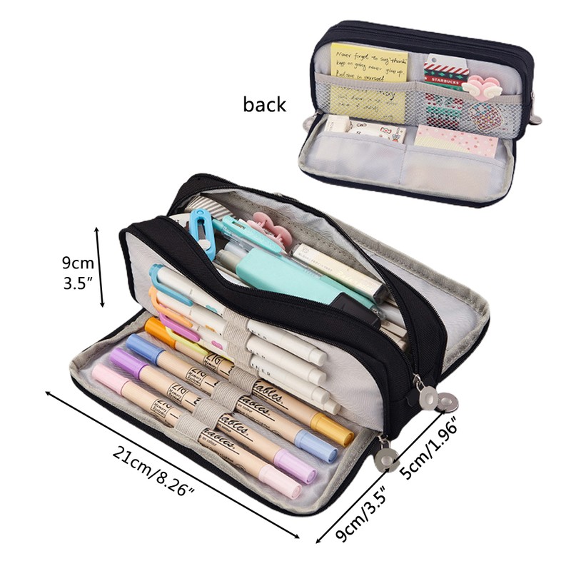 Canvas Pencil Case Large Capacity Pencil Cases Pencil Pouch with