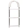 DotLine Boat Aluminum 3 Step Ladder – Folding Gunwale Hook