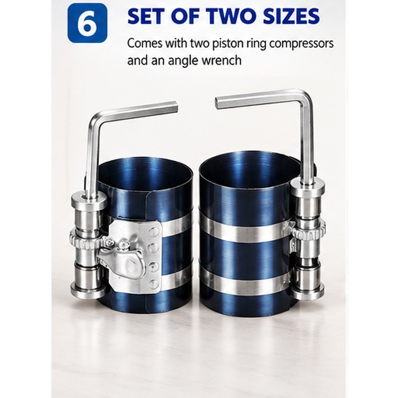3-Inch Ratcheting Piston Ring Compressor — 1 or 2 Pieces