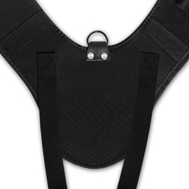 FUERI Tool Belt Suspenders | Nylon Tool Bag Suspender, Carpenter Suspenders, Fully Adjustable Padded Work Belt Suspender., Black, 3.5”