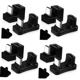 TEHAUX 4sets USB C Adapter U Shape Angled Type C Extender for Laptop Tablet Easy Compact Design for Home Office Travel 2pcs*4