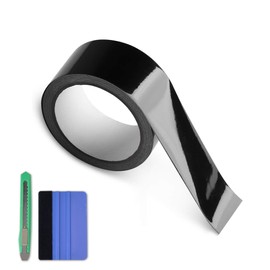 Arespark Gloss Black Vinyl Wrap, Cars Vinyl Film Tapes Kit for Blackout Chrome Delete Window Trim Door with Free Tools (1in x 30feet)