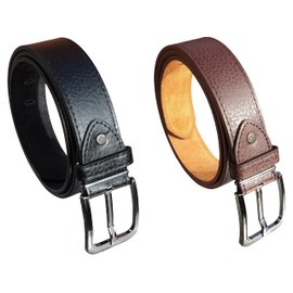 Men's Leather Belt, Trouser Belts for Men, 1.5" Wide, Stylish Belt for Jeans (BROWN, XXL)