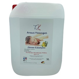 1 Litre Aroma Massage Oil - Lemon Eucalyptus for Massage, Physiotherapy, Wellness and Much More, Artificial Product Quality (1 Litre, Lemon, Eucalyptus, Eucalyptus, Lemon)