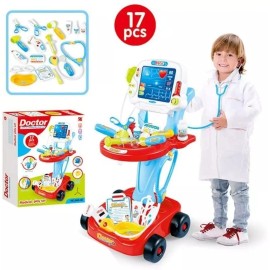 Like Shop Juego Medico Carrito De Roll Niños 17pcs Juguetes Simulacion