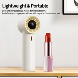 ANTSMANPOW Portable Handheld Mini Fan, Speed 1–100 Adjustable Turbo, 5000mAh Rechargeable Battery, Metal Body, Digital Display, Personal Hand Held Fan for Travel, Camping, Outdoor