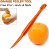 Orange Citrus Peelers, Cosmer Set of 15 Plastic Easy Slicer