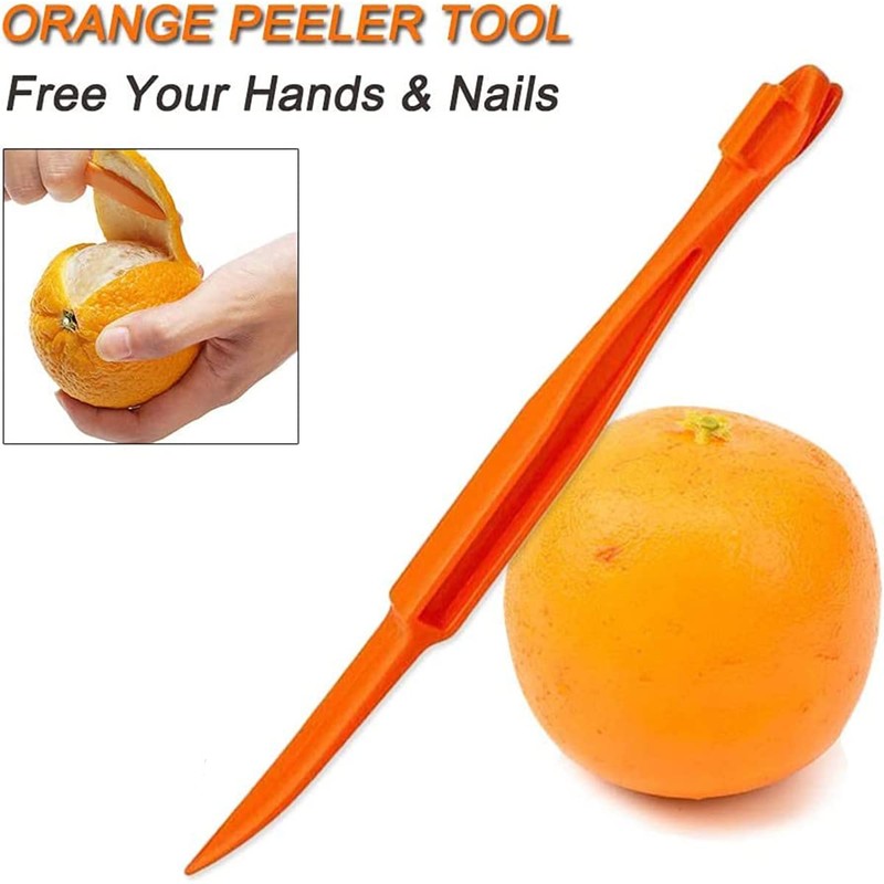 Orange Citrus Peelers, Cosmer Set of 15 Plastic Easy Slicer