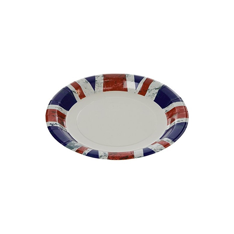 Neviti Celebrate Britain Union Jack Flag Paper Plates - Pack