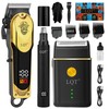 Hair Clippers for Men with LED Display, 3-Piece Grooming Kit