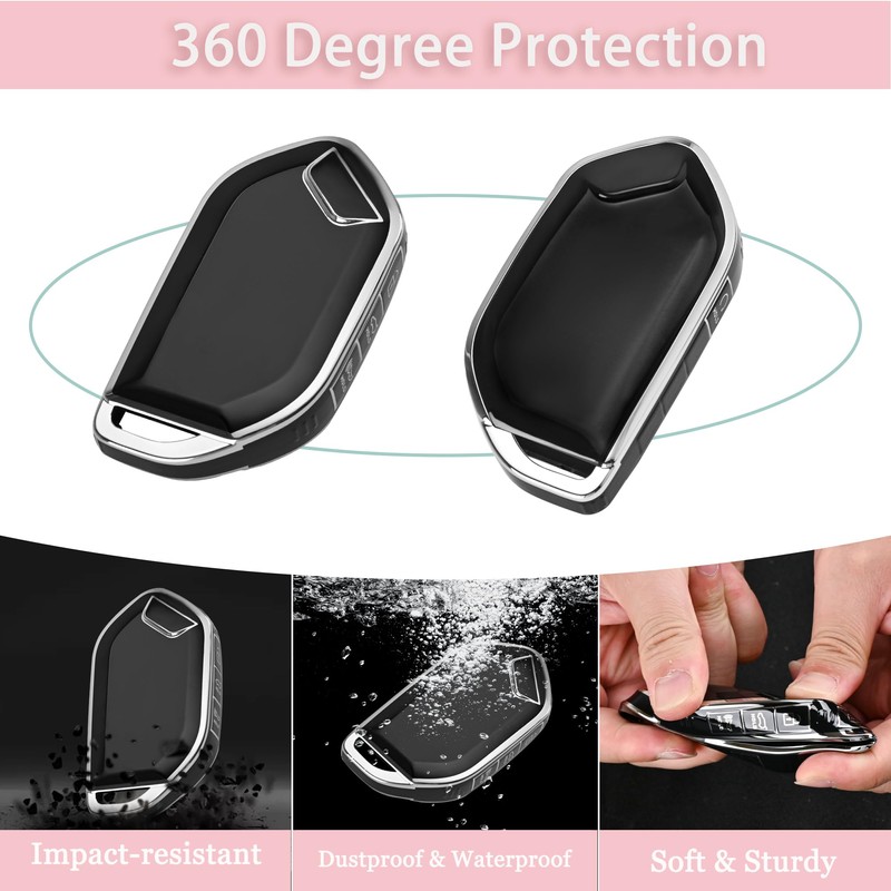for kia Key Fob Cover - 5 Button Soft TPU