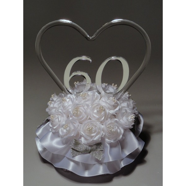 "Remembering The Years" 60th Wedding Anniversary Cake Topper