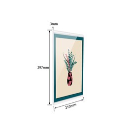 Beowanzk Picture Frame DIN A3 Frame 30 x 40 / A4 Frame 20 x 30 White Transparent Acrylic Poster Frame Square for Wall Posters, Diplomas, Weddings (A4 Frame)