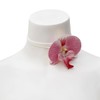 Bethynas Boho Orchid Flower Choker Necklace Artificial Phalaenopsis Butterfly Orchid