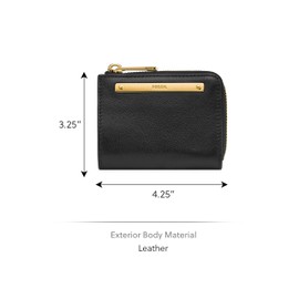 Fossil Women's Liza Leather L Zip Wallet, Black (Model: SL6406G001)