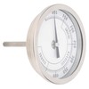 3in Adjustable NPT 1/2in Stainless Steel Pointer Thermometer for Barbecue