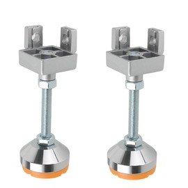 4040 Series Aluminum Profile Adjustable Feet for T Slot 8mm Heavy Duty Leveling Screw Leg Bracket Connector, 1.96" Dia Base, 2200 Lb Capacity,Capacity for Workbench, Machine, Cabinet,2 Sets