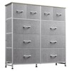 WLIVE Fabric Dresser for Bedroom, Dresser with 10 Drawers, Storage