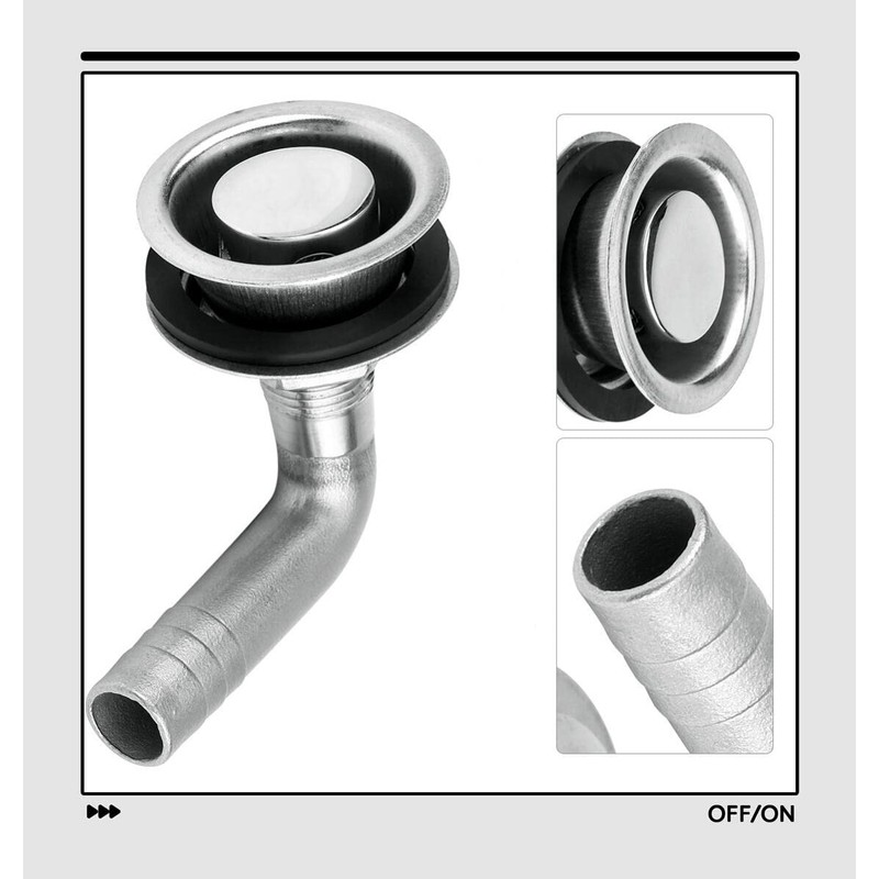 90 Degrees Boat Fuel Tank Vent for 5/8" Hose, Stainless