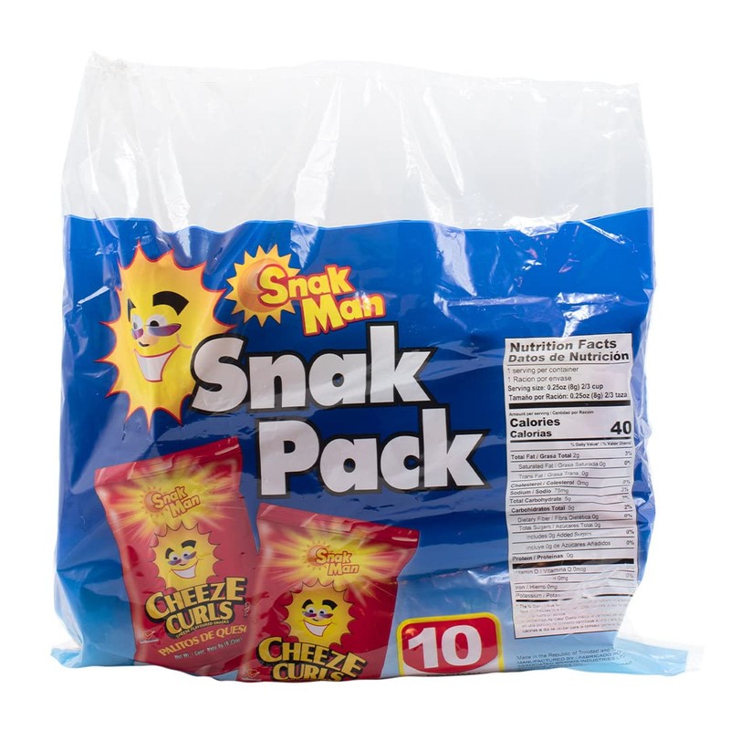 Snak Man Baked Cheese Curls Bulk pack of 10