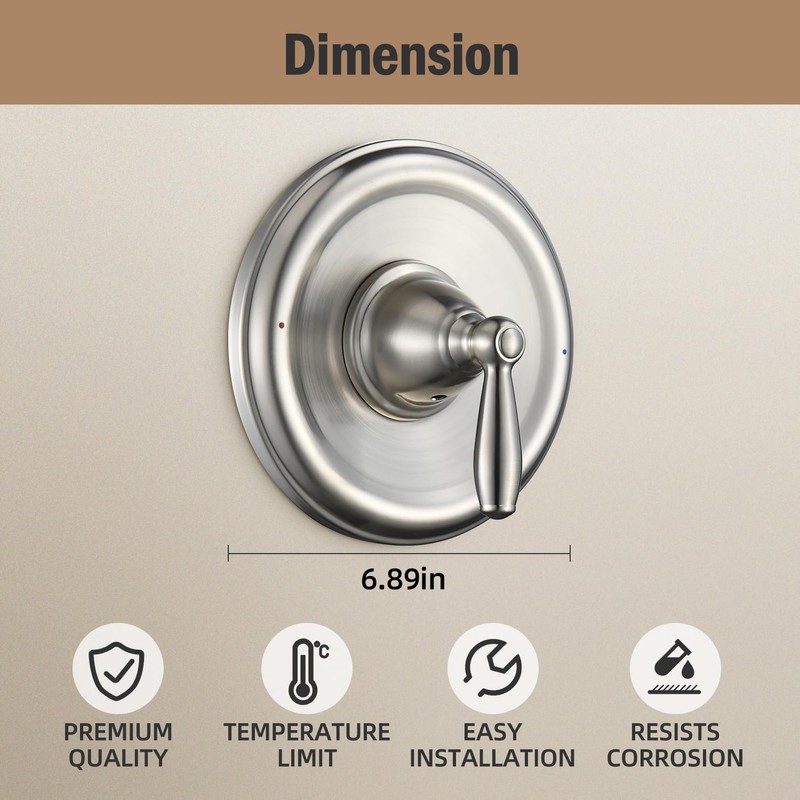 Replacement for Moen T2151BN Brantford Posi-Temp Valve Trim Kit, Pressure