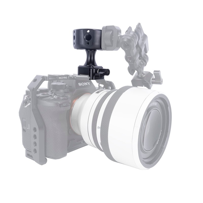 NICEYRIG Camera Handle Grip Wheel Chute Clamp Handgrip with 3/8"-16