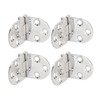 4PCS Door Hinge with Mounting Holes 316 Stainless Steel Hinge