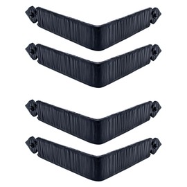 4 Pack - 5 Inch Metal Corner Bracket for Furniture - Black - Handmade Decorative Corner Braces - Rustic Metal Corner Brackets for Tables, Desks, Shelves, Boxes and Chests - The Durango Series