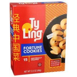 Ty Ling Fortune Cookies, 3.5 oz (Pack of 1) 15 Individually Wrapped Fortune Cookies