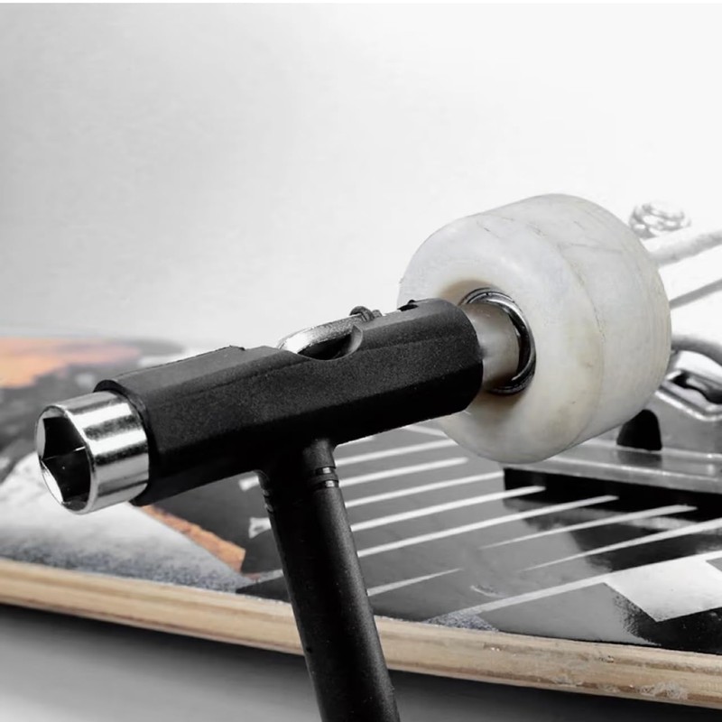 esahpss Black Muti-Function Portable Skateboard Tools，Skateboard Tool is 14,13,9.7mm with