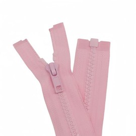 YaHoGa 2PCS #5 25 inch Separating Jacket Zippers for Sewing Coats Jacket Zipper Pink Molded Plastic Zippers Bulk (25" Pink)