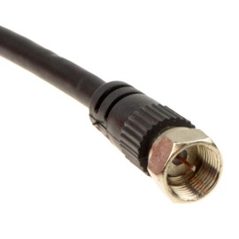 kenable Satellite F Connector Screw Type Plug to Plug RG59 Cable Black Lead 1m [1 metres]