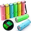 RVSWIHFA 8 Pieces Glow in Dark Flashlights 9 LED Rubber