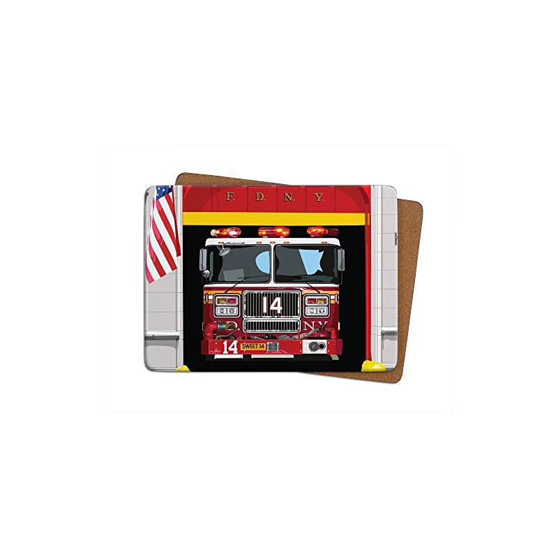 Leslie Gerry New York Fire Department Set of 4 Table