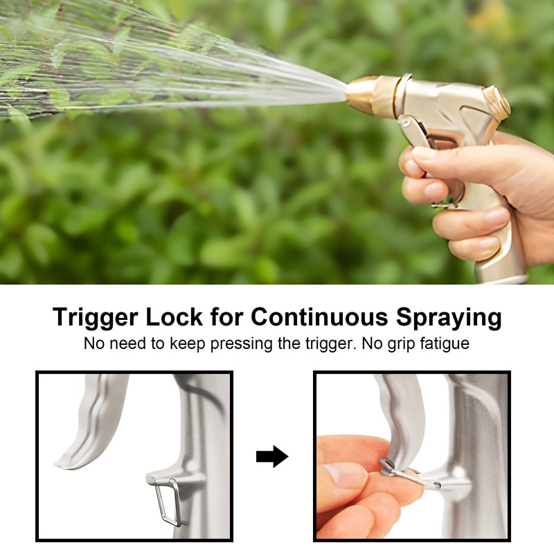 FECOVANTI Upgraded Hose Nozzle Sprayer 100% Heavy Duty Metal Garden