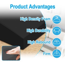 2 Pcs Furniture Seat Support - 20" x 20" High-Density Foam Couch Sofa Cushion Support Cushion Sag Repair Replacement for Sofa Couch Loveseat Chair ​Sagging Sea (Black-2pcs)