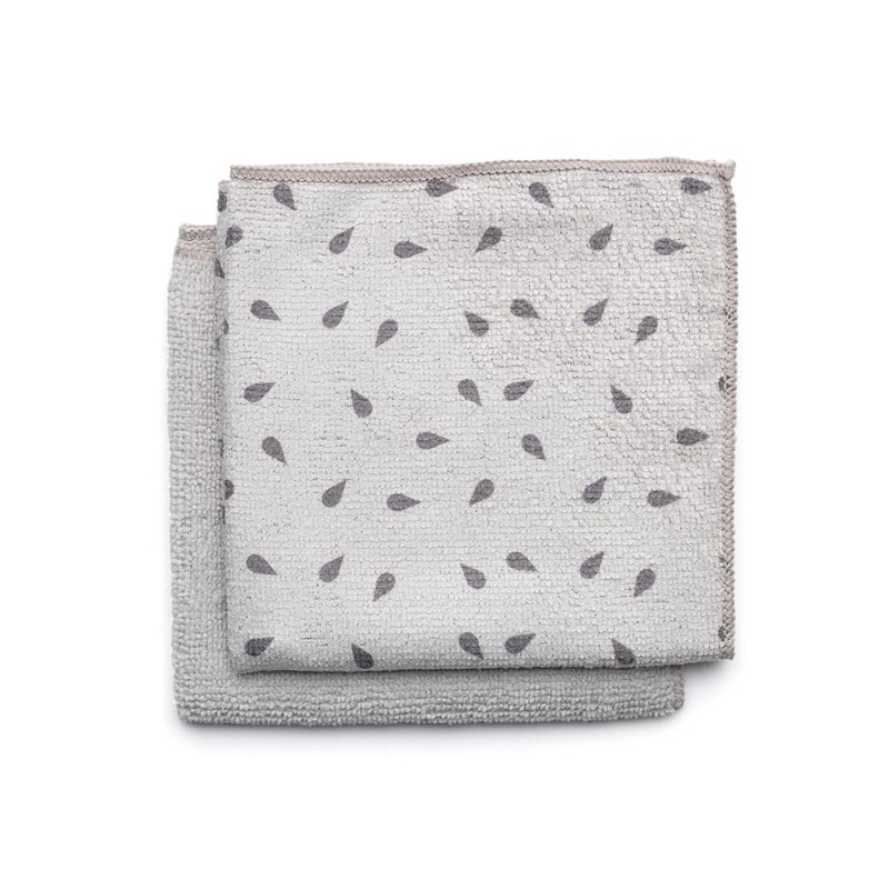 Brabantia Microfibre Cleaning Cloth (set of 2), light gray, 30