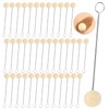 TLKKUE 60Pcs Wool Daubers with Metal Handle, Wool Daubers Ball
