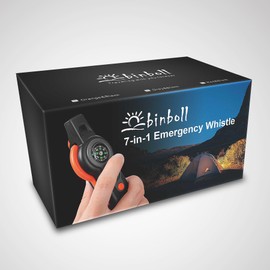 Emergency Survival Function Whistle, Outdoor Multifunctional Tool Safety Whistle with Lanyard, Ideal for Kayaking, Boating, Hiking, Camping, Climbing, Hunting, Fishing, Rescue Signaling (orange 2pcs)