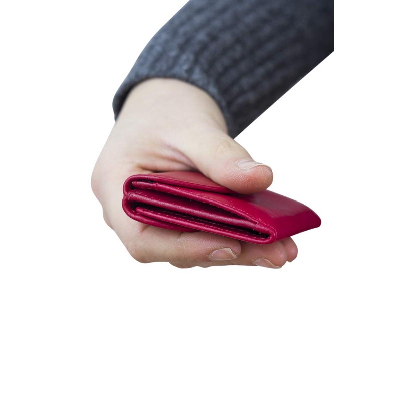 Small wallet LEAS, Genuine Leather, red - ''LEAS Mini-Edition''