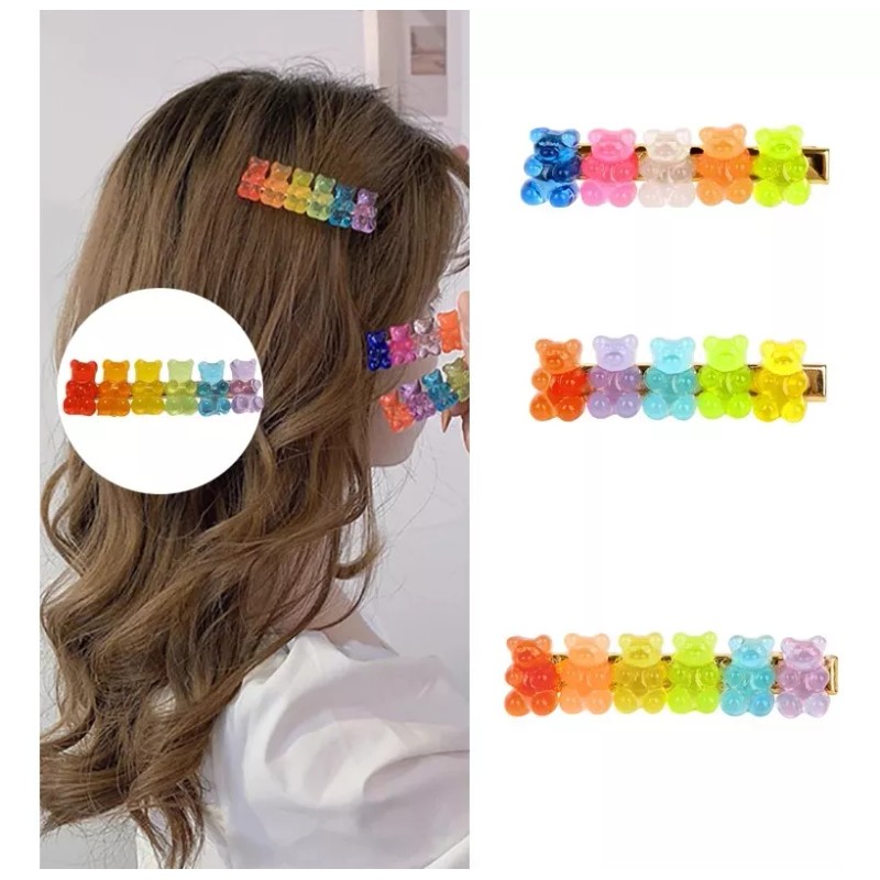Universo en Linea Pasadores Broche Cabello Panditas Ositos De Goma