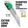 Powerbuilt 9 Piece Star Stubby Long Arm Ball End Hex