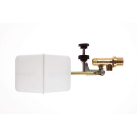 Float Tec EZ Adjust Brass Replacement Float Valve 3/8" NPT Male Threads with 3" arm for Autofill, Pools, Spas, Water fountains, Livestock Water Trough, Water Tanks Fits 8" Canister