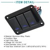 ACROPIX Car Boat 3 Gang Toggle Rocker Switch Control Panel