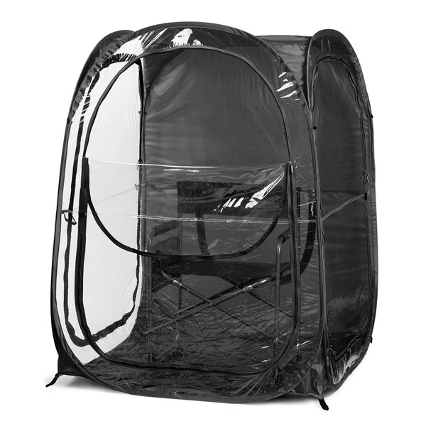 WeatherPod XL 1-Person Pod – Pop-Up Weather Pod, Protection from Cold, Wind and Rain - Black