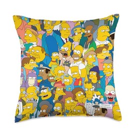 The Simpsons Springfield Characters Print Throw Pillow