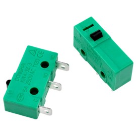 Yocimango KW4-3Z Series Micro Switch Without Handle Micro Travel Limit Switch SPDT NO NC 3 Pin 5A250V Key Switch Without Hhandle for Machine Numerical Control (Green)-8PCS