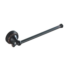 Oil Rubble Bronze Brass Bath Towel Holder Towel Rack, Wall Mounted Black Bathroom Hardware Accessories, Pattern Carving Design