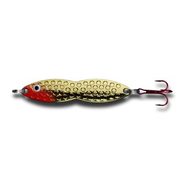 PK Flutter Fish Jigging Spoon - All Seasons Fishing Lure - Ice Fishing Lure - Vertical Jigging (Gold, 3/4 oz)