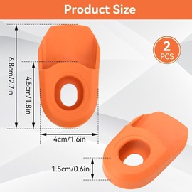 HERCHR Protector De Cubierta De Manivela De Bicicleta, 2 Artículos Funda Protectora De Silicona Accesorio De Repuesto para Manivela De Bicicleta De Montaña(Naranja)